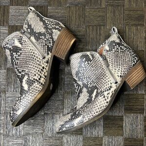Lucky Brand Snakeskin Ankle Boots